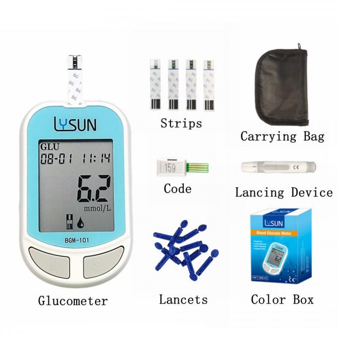 Lysun BGM-101 Diabetic Test Strips Blood Glucose Monitor 1