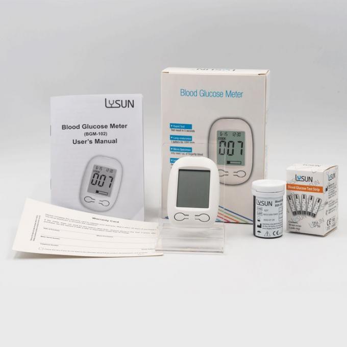 Electrochemistry Method Lysun Glucometer Test Strips Sugar Monitor For Diabetes 2