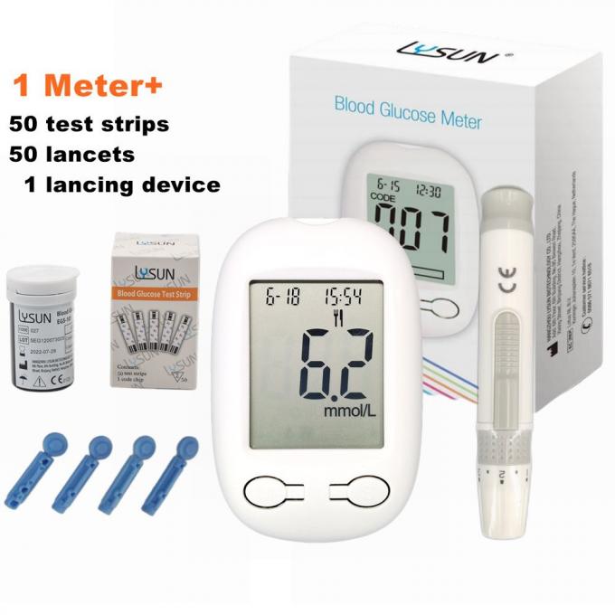 Lysun Glucometer Blood Sugar Test Diabetes Check Machine 50g 6