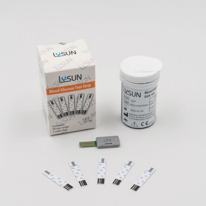 LYSUN EGS-101 Blood Sugar Test Strips For Intelligent Glucose Analysis Instrument 0