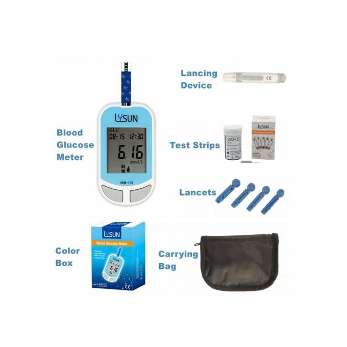 Lysun Diabetes Digital Glucometro Blood Gluco Meter,Blood Sugar Monitor Kit Blood Glucose Testing Machine 1