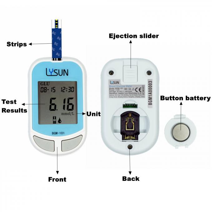 Customization acceptable Handheld Electronic Home Use Blood Glucose Meter BGM-101/101N 0