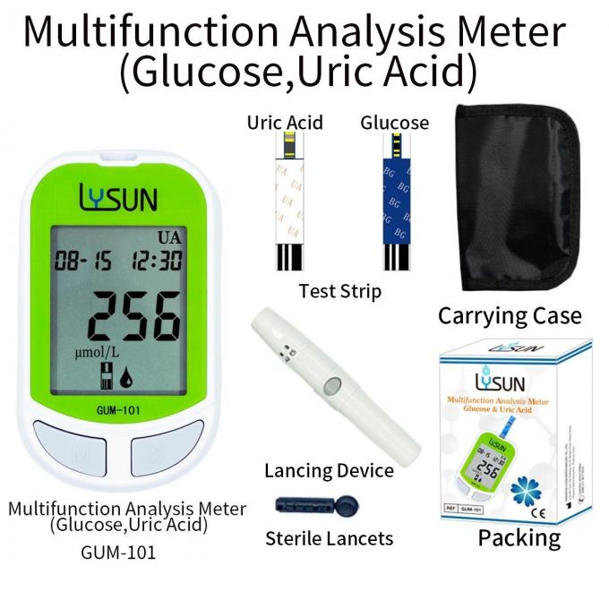 Home Use Multifunction Monitoring System Glucose Uric Acid Analyzer 3