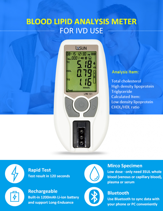 IVD Reagent Lipid Profile Dry Chemistry Test Strips By Meter Portable Lipid Profile Analyzer 1