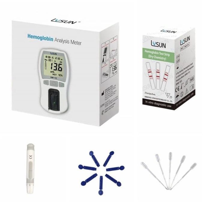 BHM-102 Hemoglobin HCT Analyzer Accurate Blood Glucose Meter 4
