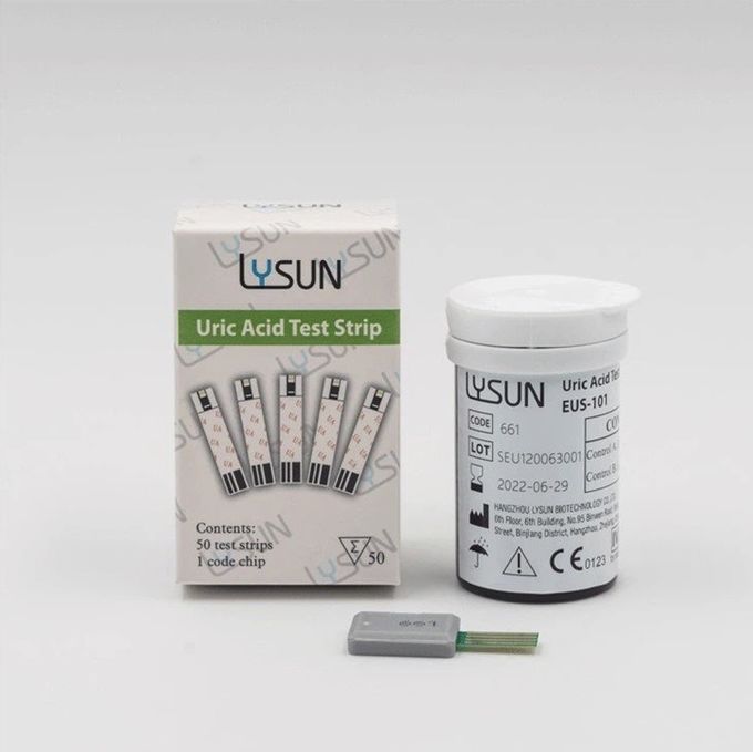 Lysun GUM-101 3.0V CR2032 Blood Glucose Tester Strip Uric Acid Testing 2
