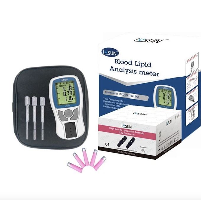 500 Records Blood Lipid Analysis Meter Portable Lipid Analyzer 90g 3