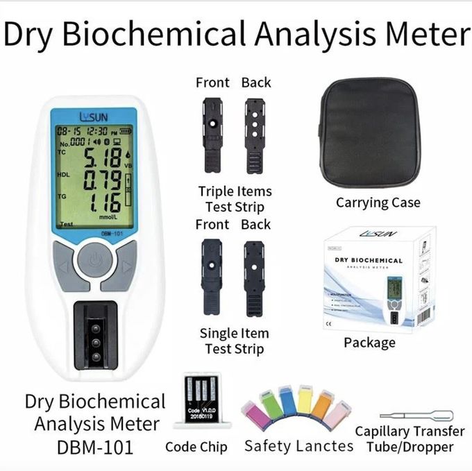 Portable Lysun DBM-101 Comprehensive Blood Lipid Tester Easy-To-Read Display 1