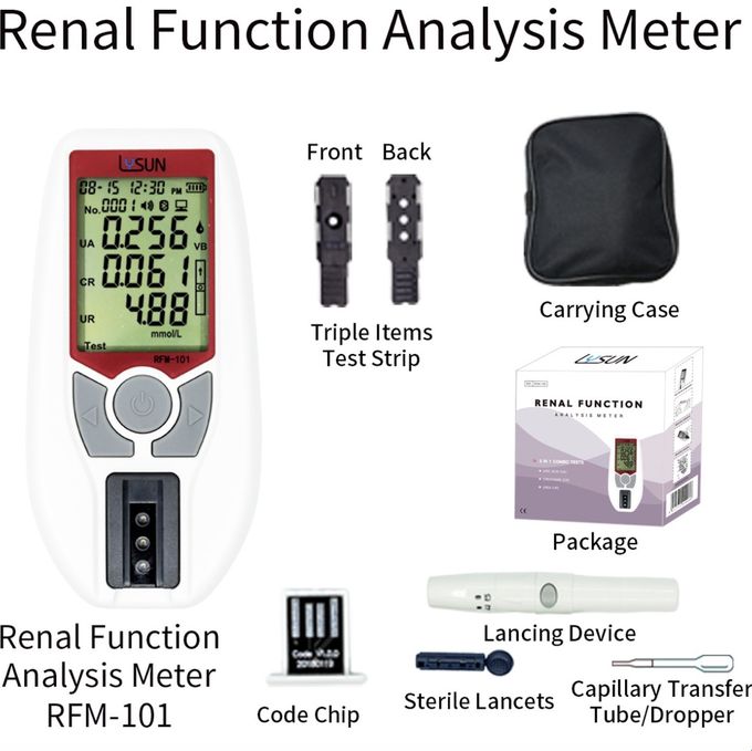CE Uric Acid Tester Bluetooth Enabled Blood Glucose Meter 90g 1