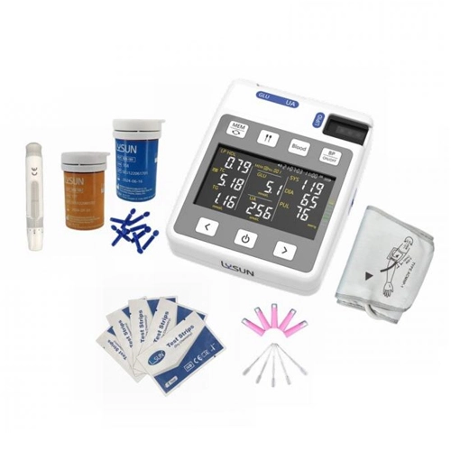 GULP-101 HDL Glucose Cholesterol Uric Acid Meter For Diabetes Management Uric Acid Test
